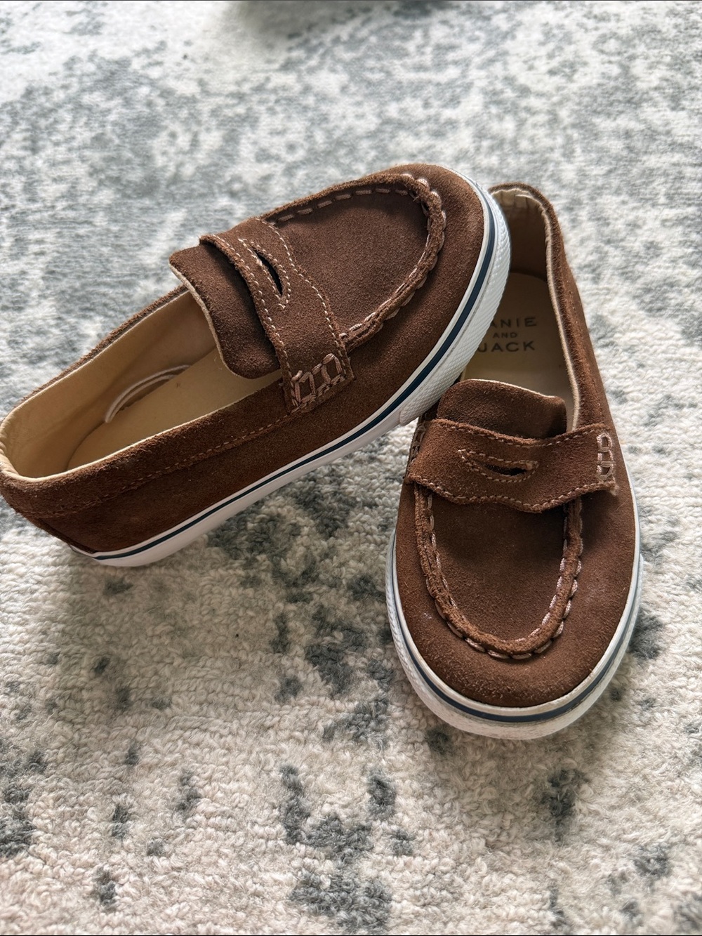 Janie and Jack Brown Suede loafer Slip-On Kids Shoes 9 toddler